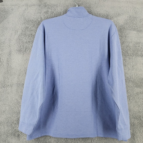 Vineyard Vines Sweatshirt Mens XXL Blue Saltwater 1/4 Zip Mock Neck Pullover - Picture 3 of 8